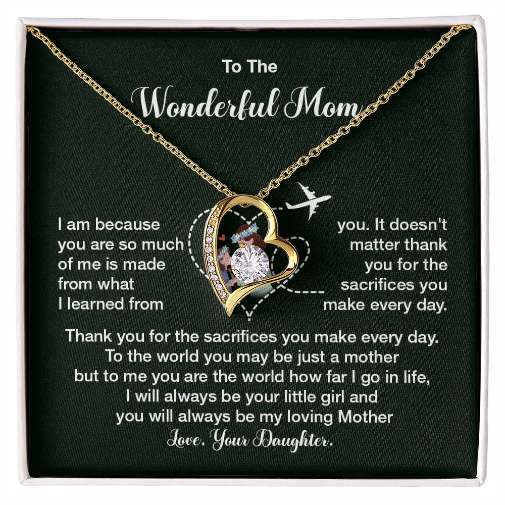 To The Wonderful Mom, Elegant Jewelry For A Mother’s Day Gift Thoughtful Necklace Sweet Gift For A Special Woman Loving Pendant Elegant Pendant For A Mother’s Bond Heartfelt Necklace For Family Bond Beautiful Necklace For A Special Connection