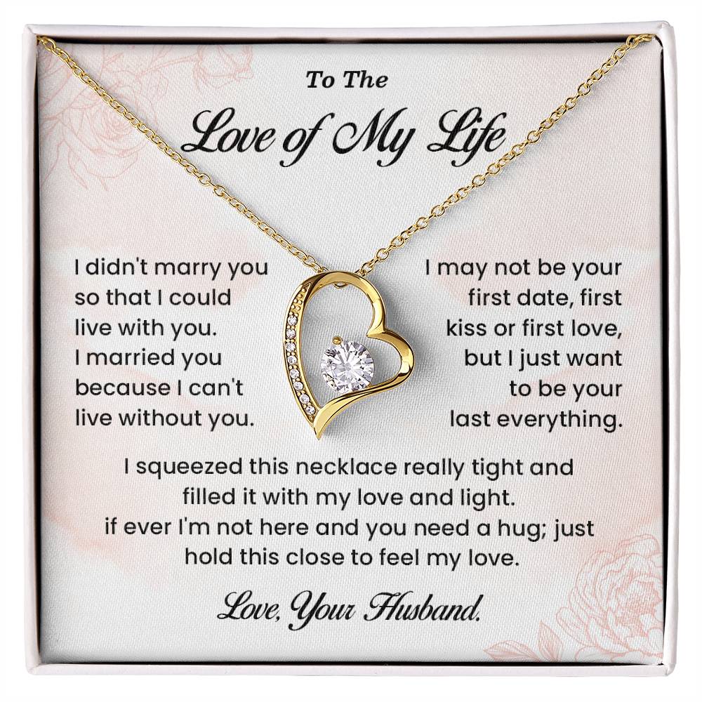 Necklace Gift for Wife – Love of My Life Message