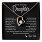 Daughter Necklace Gift from Dad with Message Card