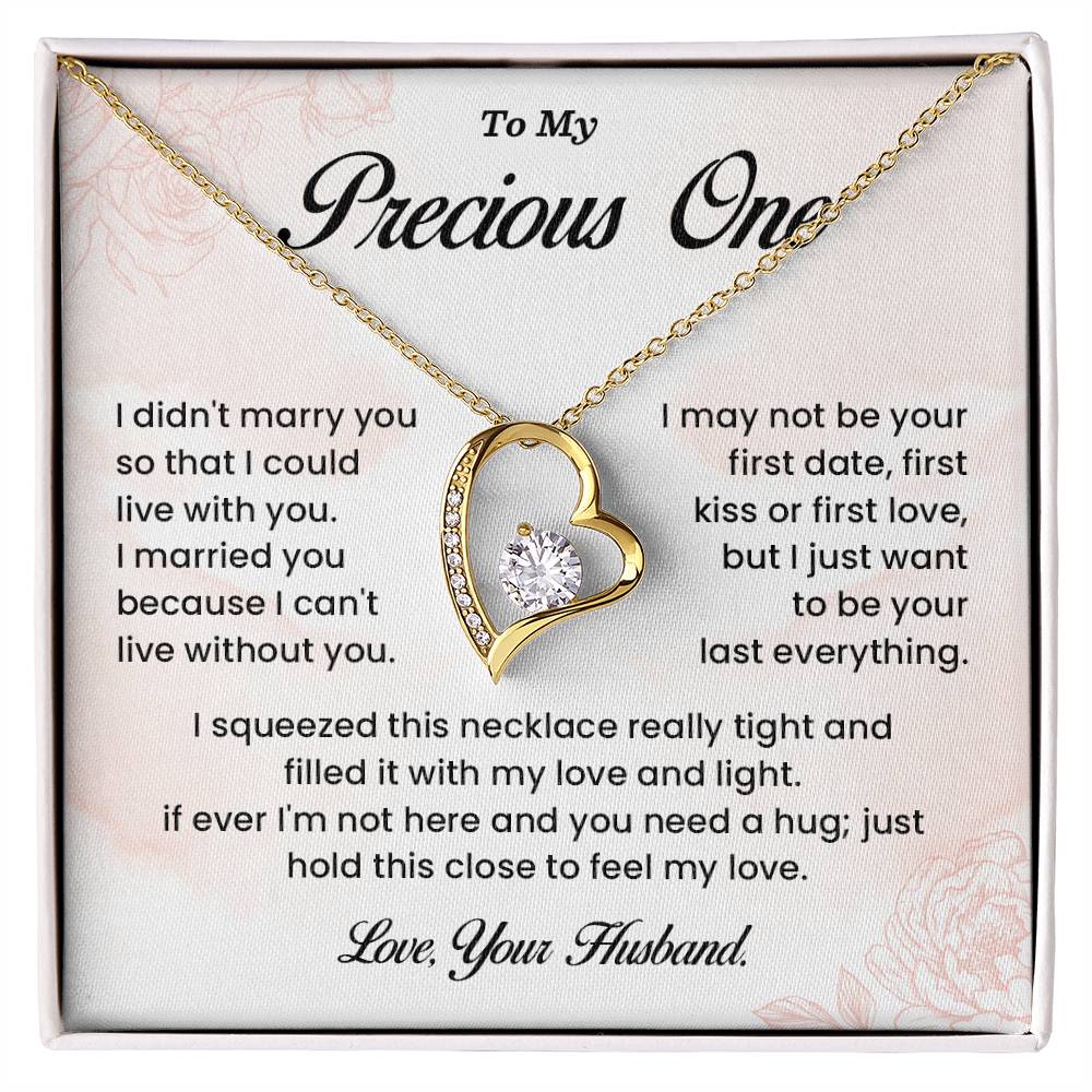 Romantic Necklace Gift for Wife – Message Card Box