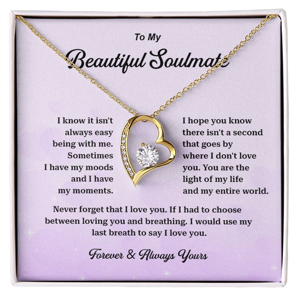Beautiful Soulmate Necklace Gift – Message Card Box