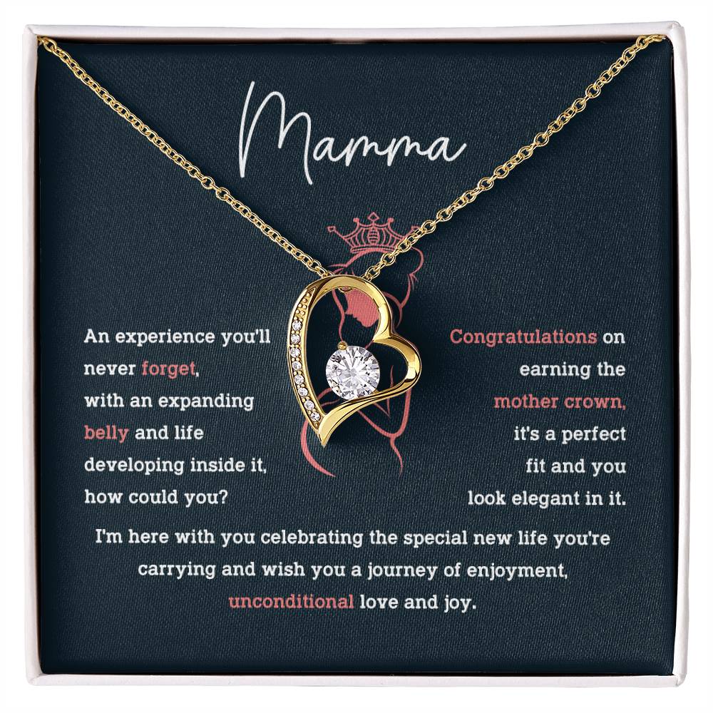 Mamma Necklace – Pregnancy Gift for Mom with Sentimental Message