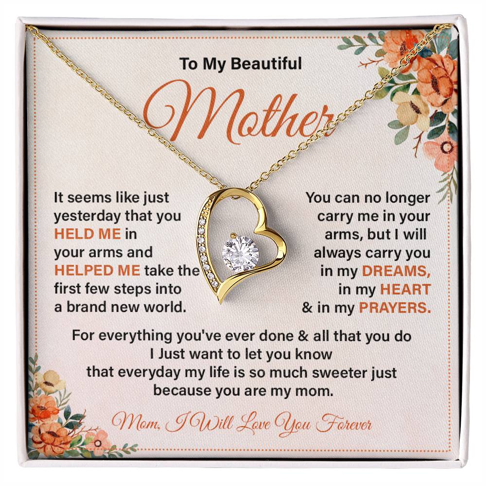 To my beautiful mother it seems like.