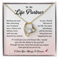 Life Partner Necklace Gift for Her from Husband Pendant with Sentimental Message Card