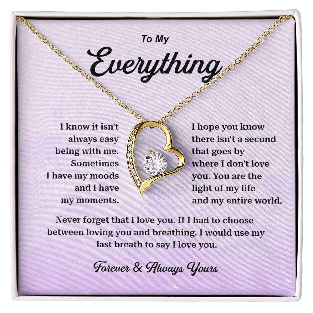 To My Everything Necklace Gift – Message Card Box