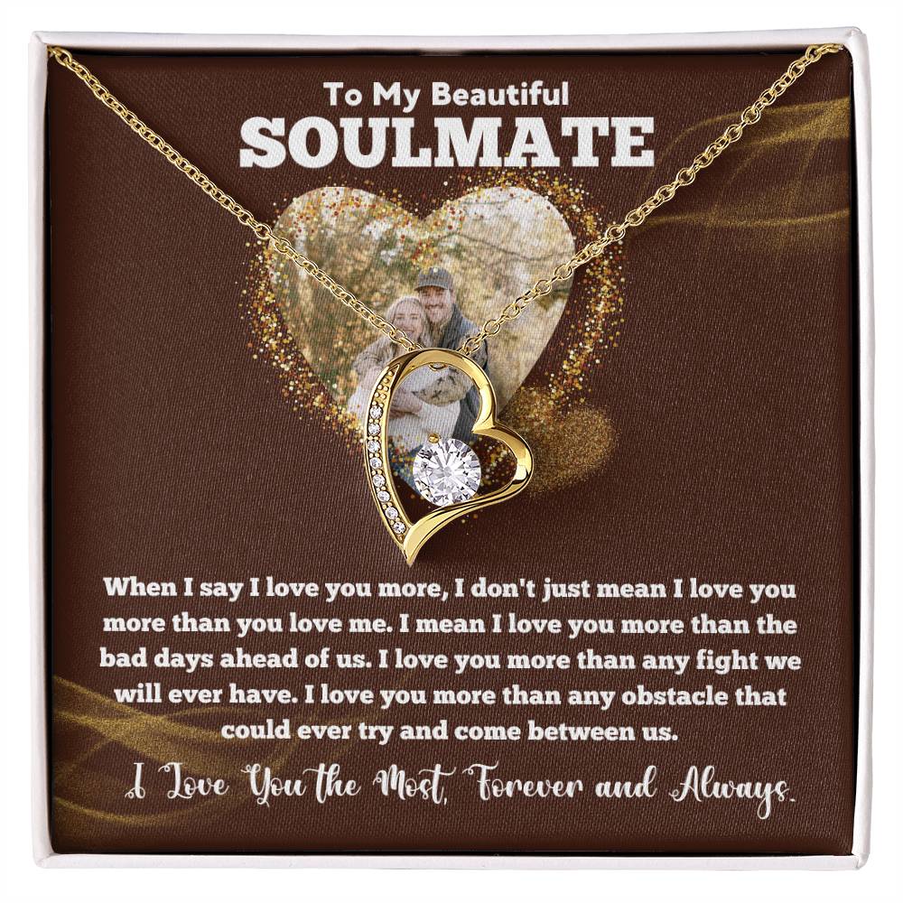 Soulmate Necklace Gift with Love Message