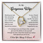 Gorgeous Wife Necklace Gift from Husband Pendant Jewelry with Sentimental Message Card