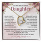 Daughter Necklace Gift from Dad – Crown Reminder Message