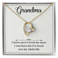 Grandma Necklace Gift – Loved You My Whole Life Message Card