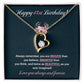 41st Birthday Gift for Her – Heart Necklace with Sentimental Card
