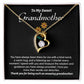 To My Sweet Grandmother Necklace – Heart Pendant with Thank You Note