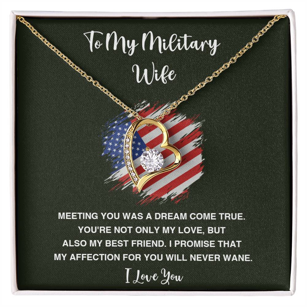 Love Gift for Military Wife – Romantic Card Inside