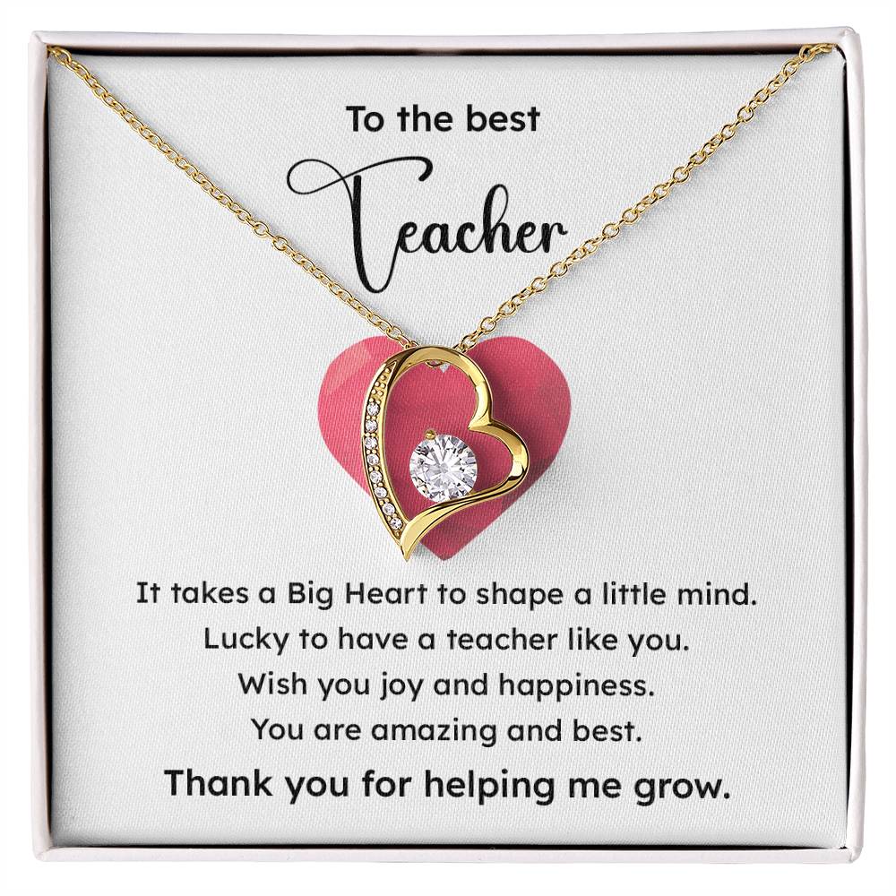 To The Best Teacher Best Teacher Gift Teacher Appreciation Necklace Lucky To Have You Necklace Unique Gift For A Great Teacher Emotional Connection Necklace Supportive Gift For Teachers You Are The Best Necklace