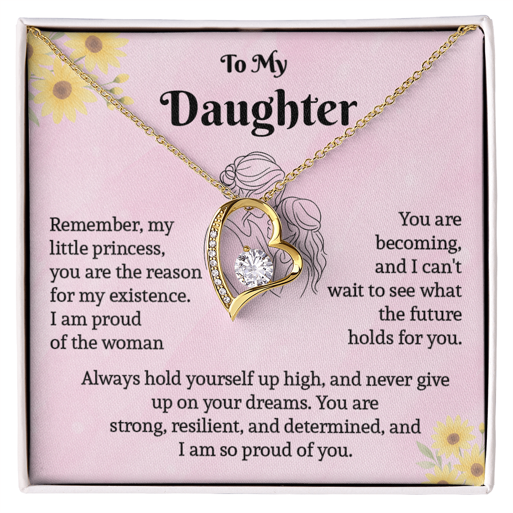 To My Daughter Necklace Proud and Resilient Messaged