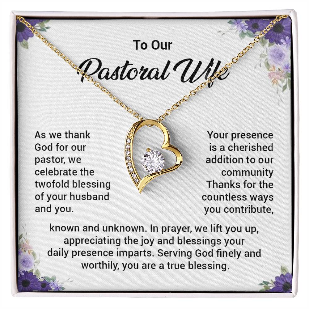 To our pastoral wife as we thank.