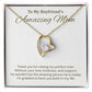 Boyfriend’s Mom Necklace Gift Message Card & Box