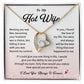 Hot Wife Necklace Gift from Husband Romantic Jewelry with Message Card and Gift Box