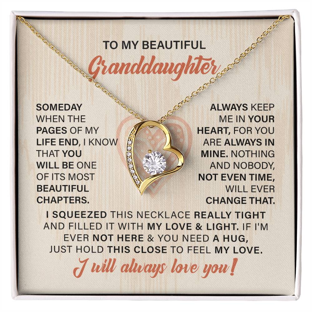 To My Beautiful Granddaughter Necklace, To My Granddaughter Graduation, Birthday, Wedding, Valentines, Christmas Pendant Jewelry, Confirmation Gifts For Granddaughter.