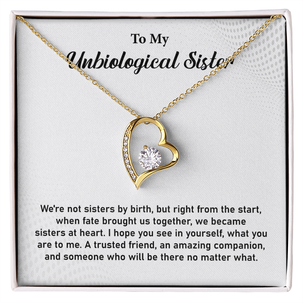 To My Unbiological Sister Necklace Gift