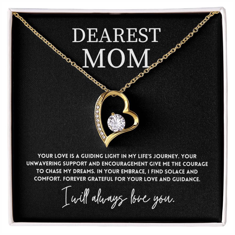 Dearest Mom, Best Necklace Gift From Son Necklace With Heartfelt Message Thoughtful Necklace Gift Best Mother’s Day Necklace Gift Jewelry Gift Love And Support Necklace Gift Inspirational Jewelry Gift Heart Pendant Necklace