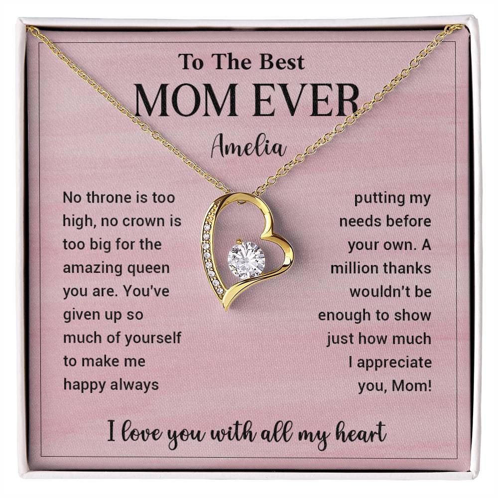 To The Best Mom Ever Amelia Necklace