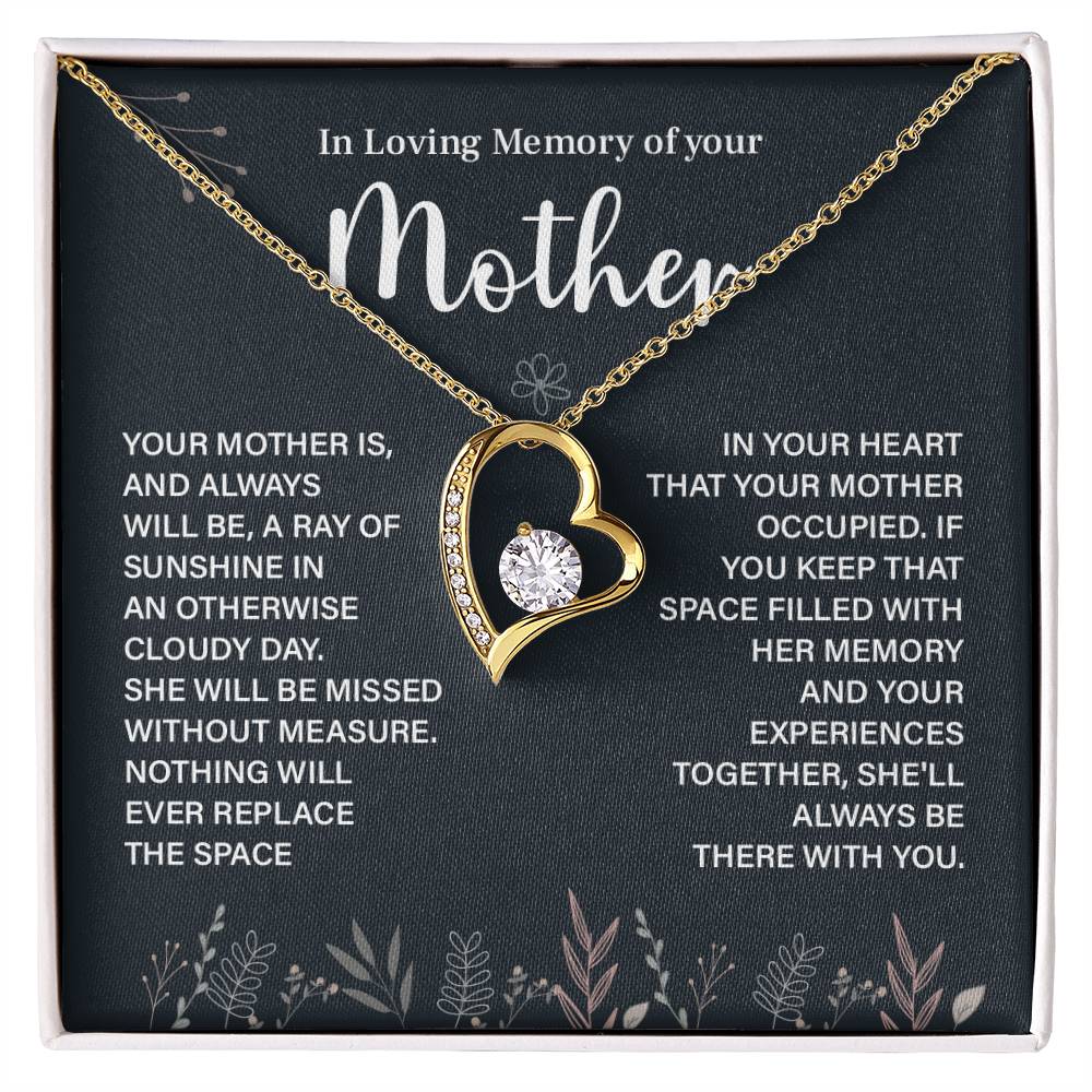 In Loving Memory Necklace For Mother – Heartfelt Memorial Jewelry Gift