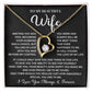 To My Beautiful Wife Necklace – 'meeting You Was Fate' Sentimental Jewelry Gift For Wife From Husband, Romantic Message 'you Are The Love Of My Life' Forever Love Keepsake