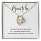 Momma To Be Necklace – Pregnancy Gift with Heartfelt Message