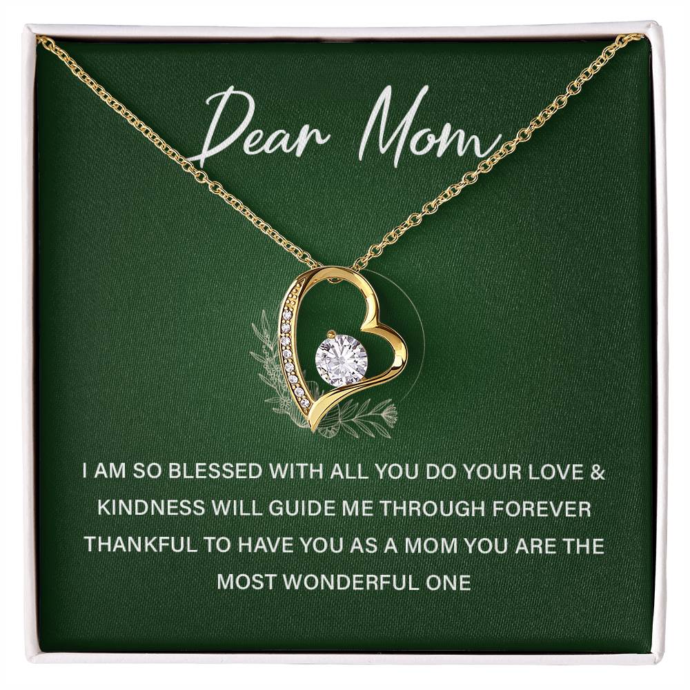 Dear Mom Blessed To Have You Necklace Love You Mom Necklace Best Mom Ever Necklace Eternal Bond With Mom Necklace Meaning Thoughtful Gift For Mindful Gift For Mom Necklace For Family Bond Dear Mom Necklace Gift