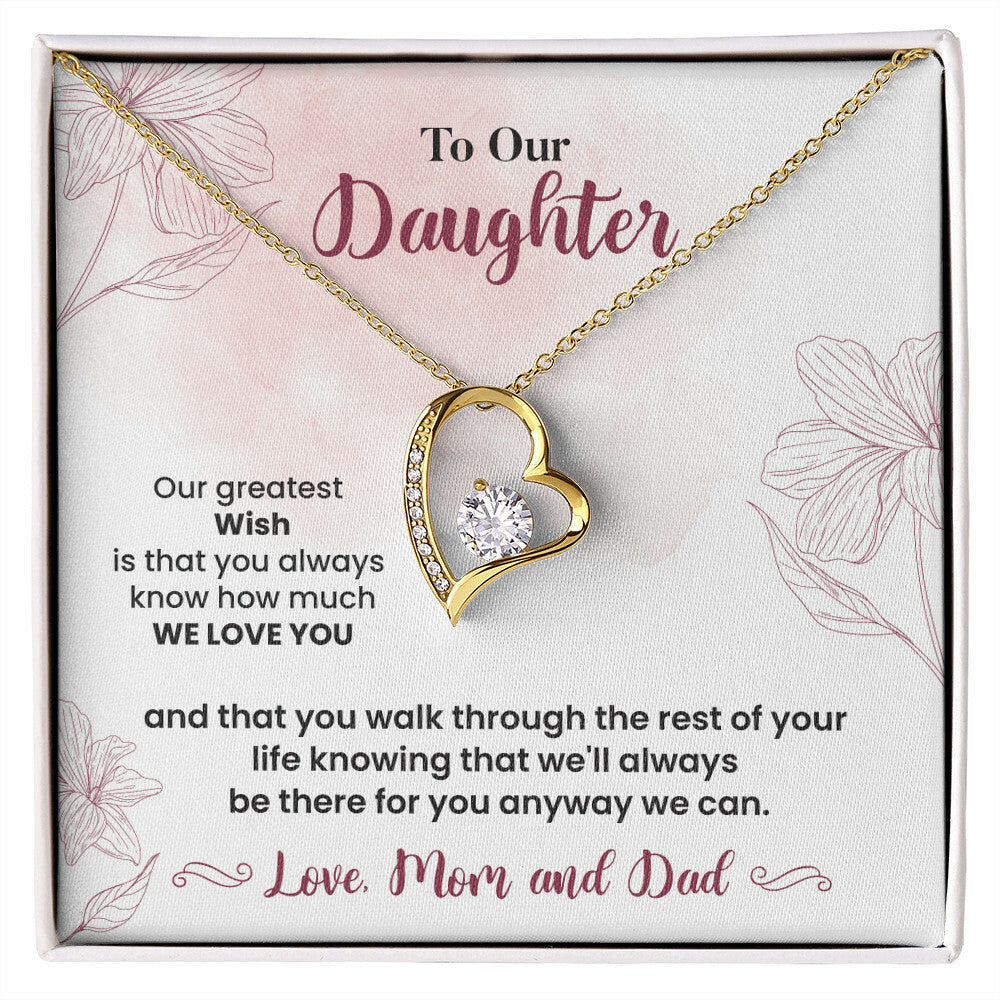 To Our Daughter Heartfelt Jewelry Gift Gift From Your Mom And Dad Caring Gift For Daughter Supportive Daughter Necklace Family Love Jewelry Gift Daughter's Journey Jewelry Best Wishes Jewelry Daughter's Strength Necklace Emotional Support Gift Warm Wishes