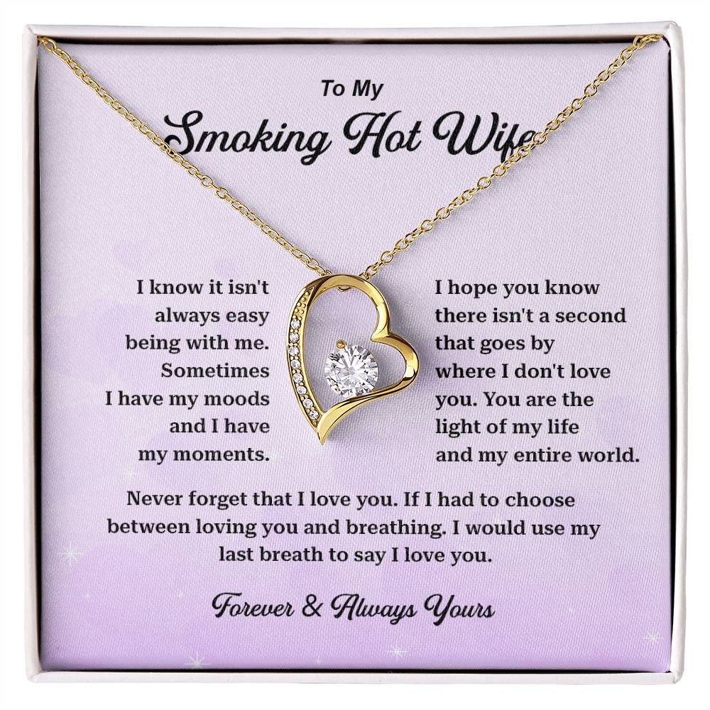 Smoking Hot Wife Necklace Gift with Message Card
