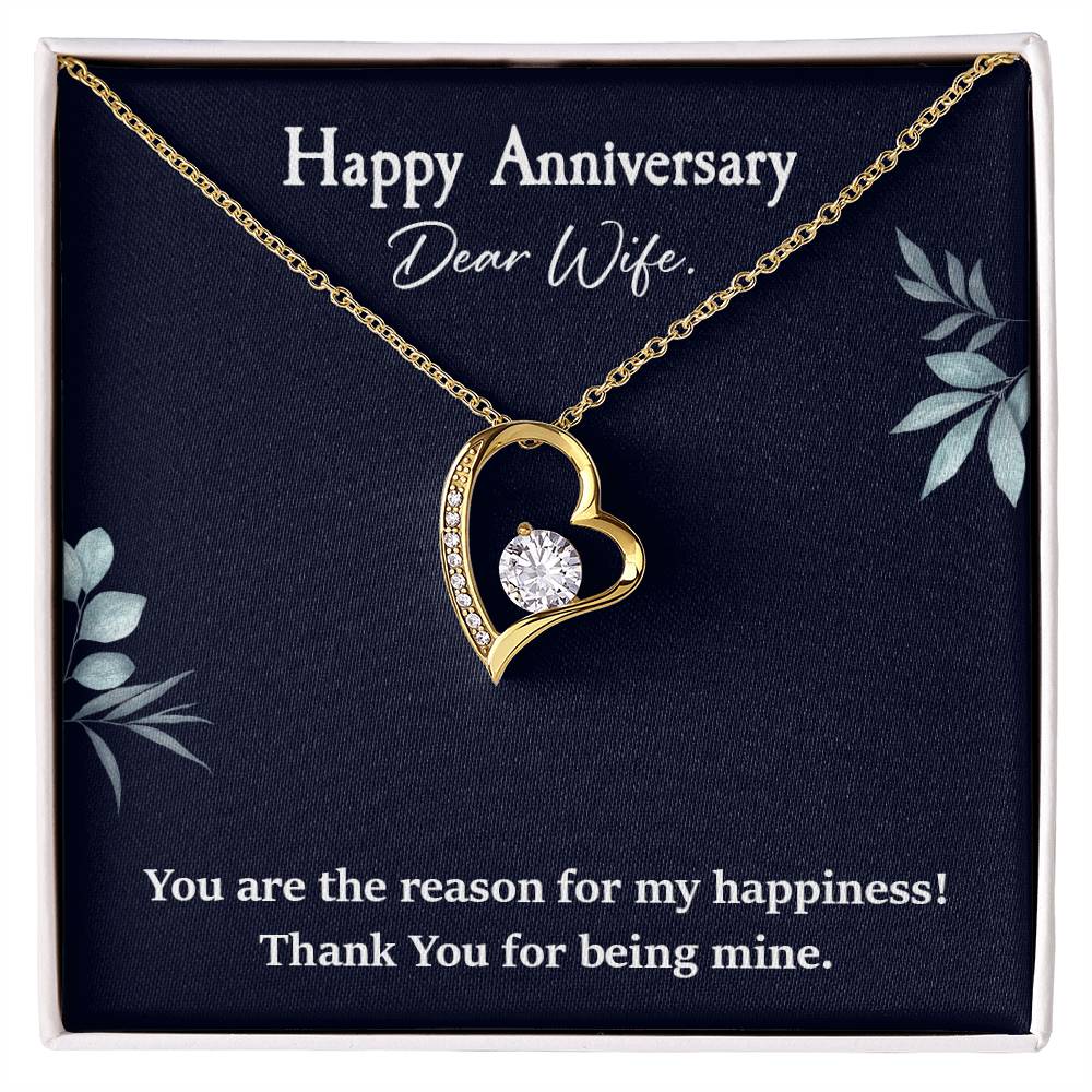 Anniversary Necklace Gift for Wife – Heart Pendant