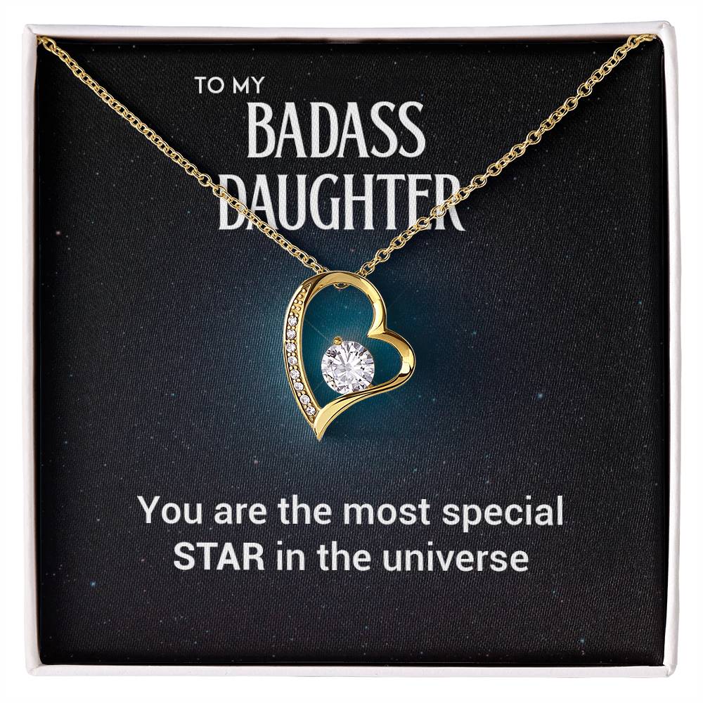 To My Badass Daughter Necklace – Star in the Universe Gift