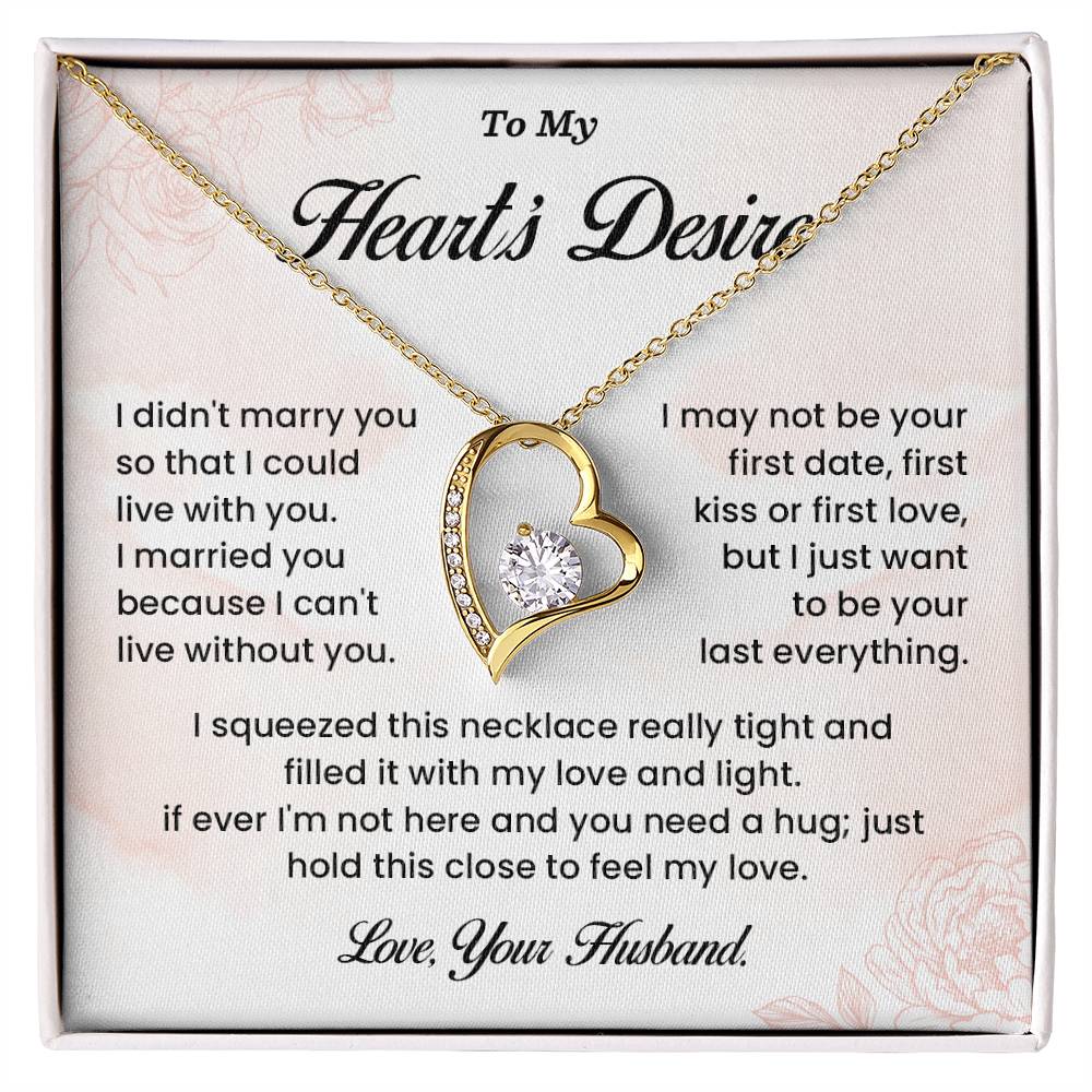 Heart’s Desire Necklace Gift from Husband – Gift Box