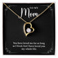 Mom Necklace Gift from Daughter – Message Card Box