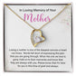 In Loving Memory Necklace For Mother – Sentimental Memorial Jewelry Gift, Her Love Lives On,' Comforting Keepsake For Support And Treasured Memories