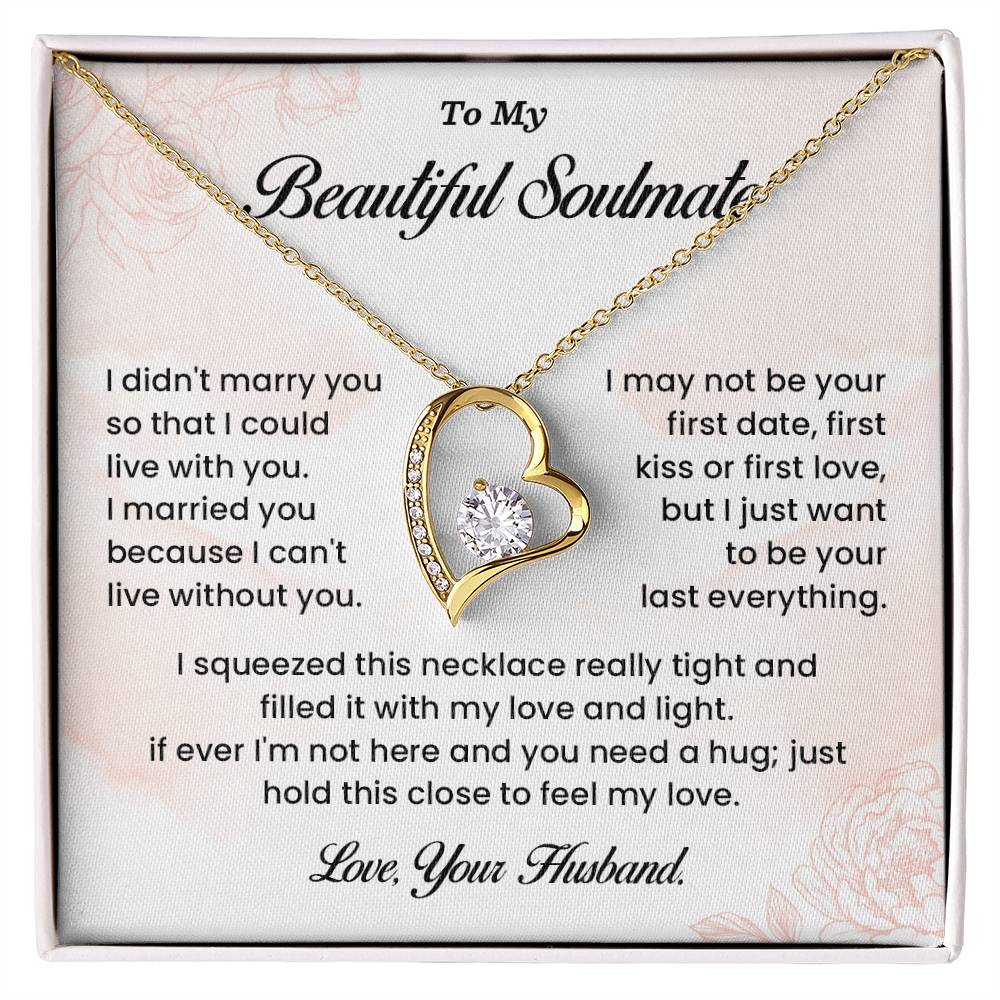 Beautiful Soulmate Necklace Gift from Husband Box