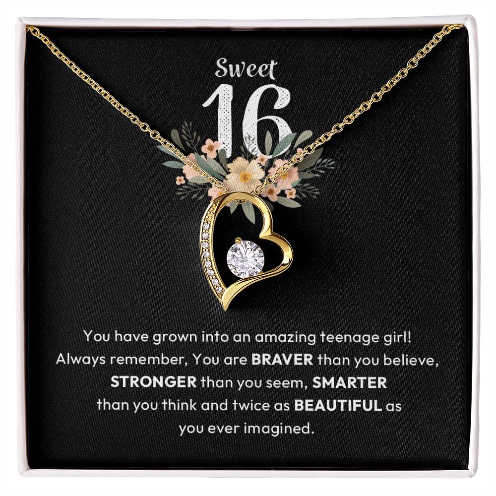 16th Birthday Gift with Floral Card & Message