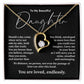 Daughter Necklace Gift with Heartfelt Bond Message