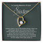 In Loving Memory Necklace For Sister – Sentimental Memorial Jewelry Gift, 'always In Your Heart,' Comforting Keepsake For Love And Cherished Memories