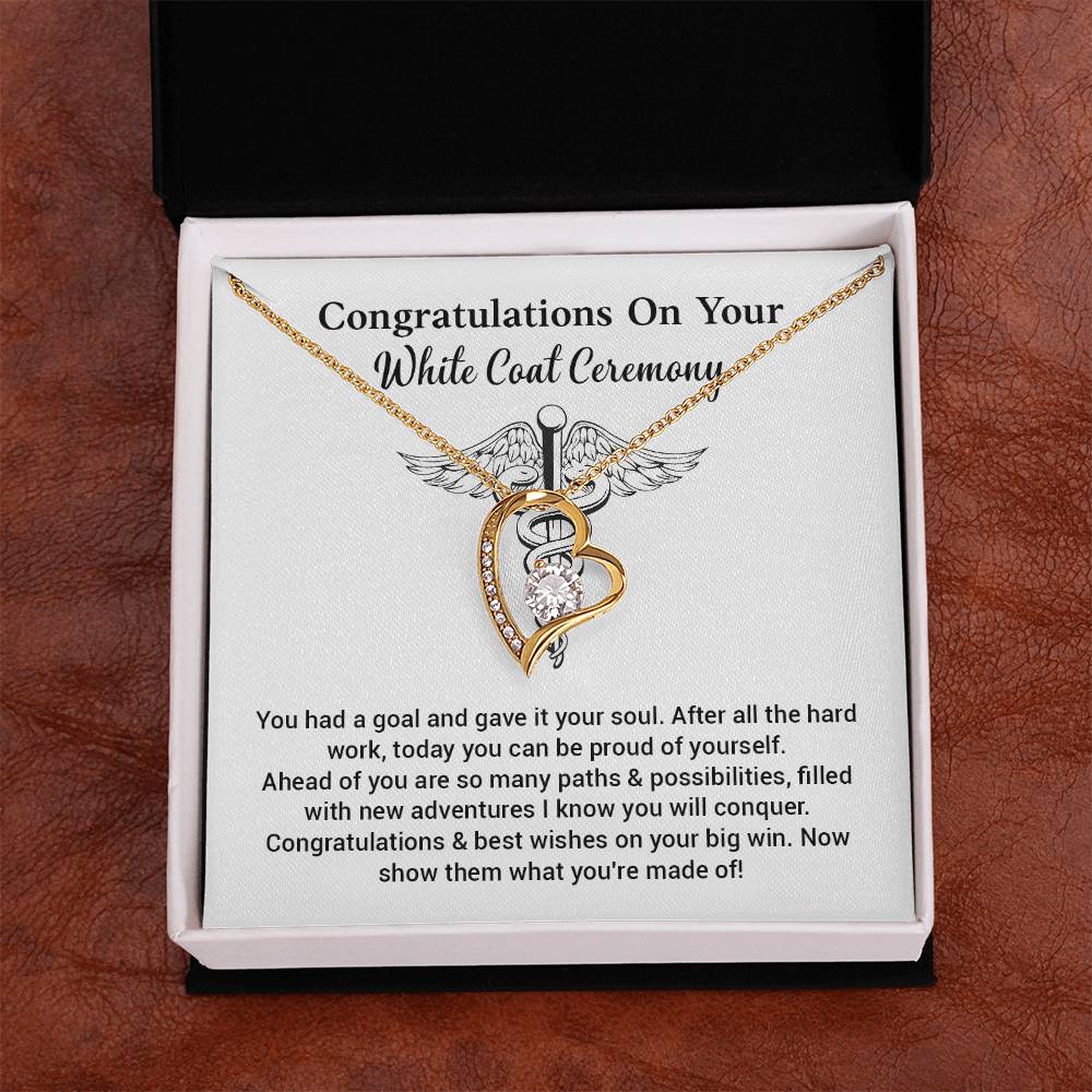 Congratulations On Your White Coat Ceremony Congratulations Necklace Inspirational Jewelry Gift Meaningful Gift For Graduates New Adventures Necklace Motivational Jewelry Personal Growth Jewelry Best Wishes Necklace