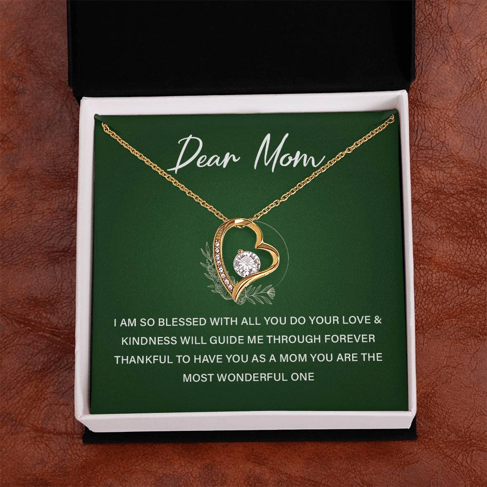 Dear Mom Blessed To Have You Necklace Love You Mom Necklace Best Mom Ever Necklace Eternal Bond With Mom Necklace Meaning Thoughtful Gift For Mindful Gift For Mom Necklace For Family Bond Dear Mom Necklace Gift