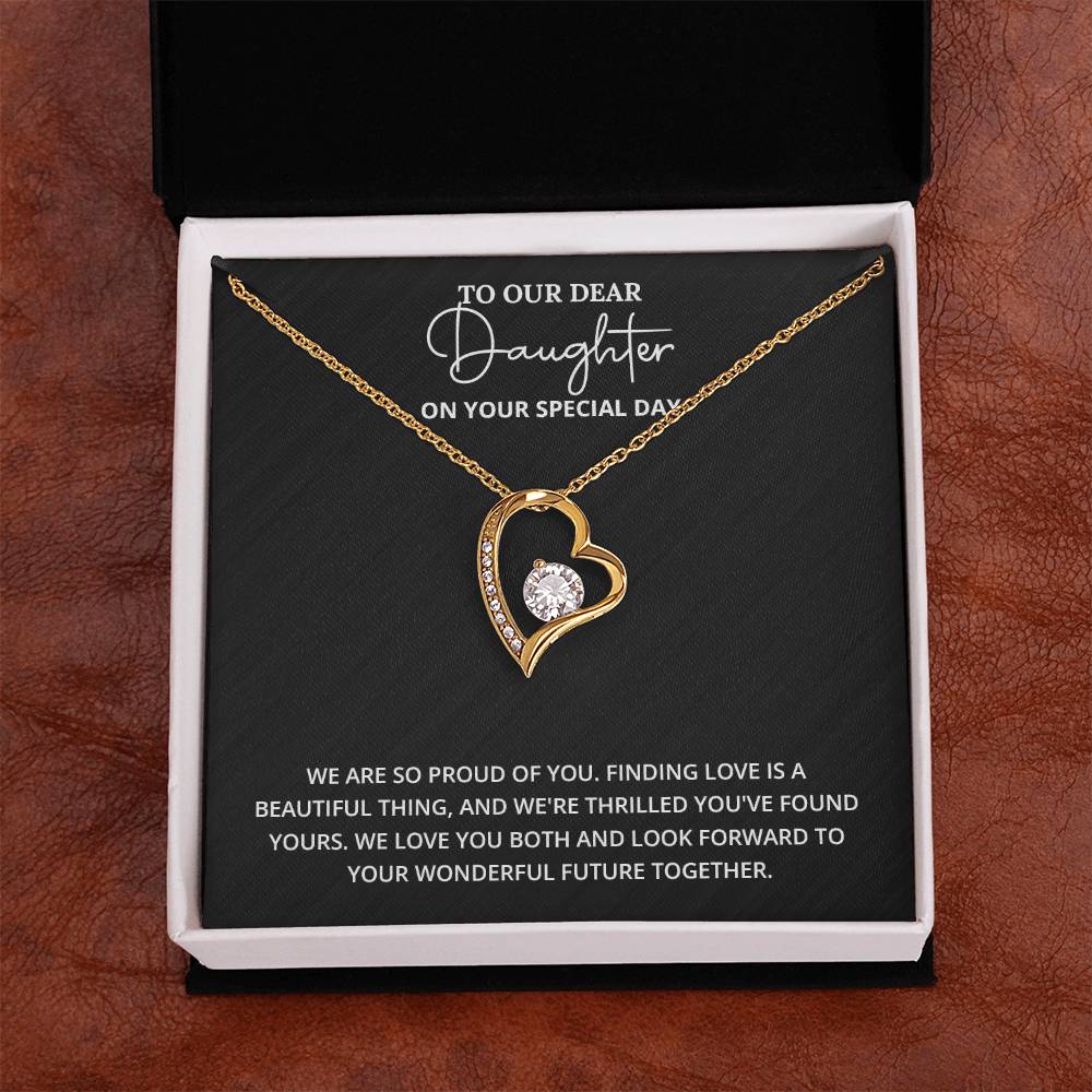 To Our Dear Daughter Daughter Engagement Necklace Engagement Gift For Daughter Sentimental Gift For Daughter’s Engagement Jewelry Gift For Daughter’s Engagement Daughter’s Special Day Necklace Meaningful Gift For Daughter’s Engagement