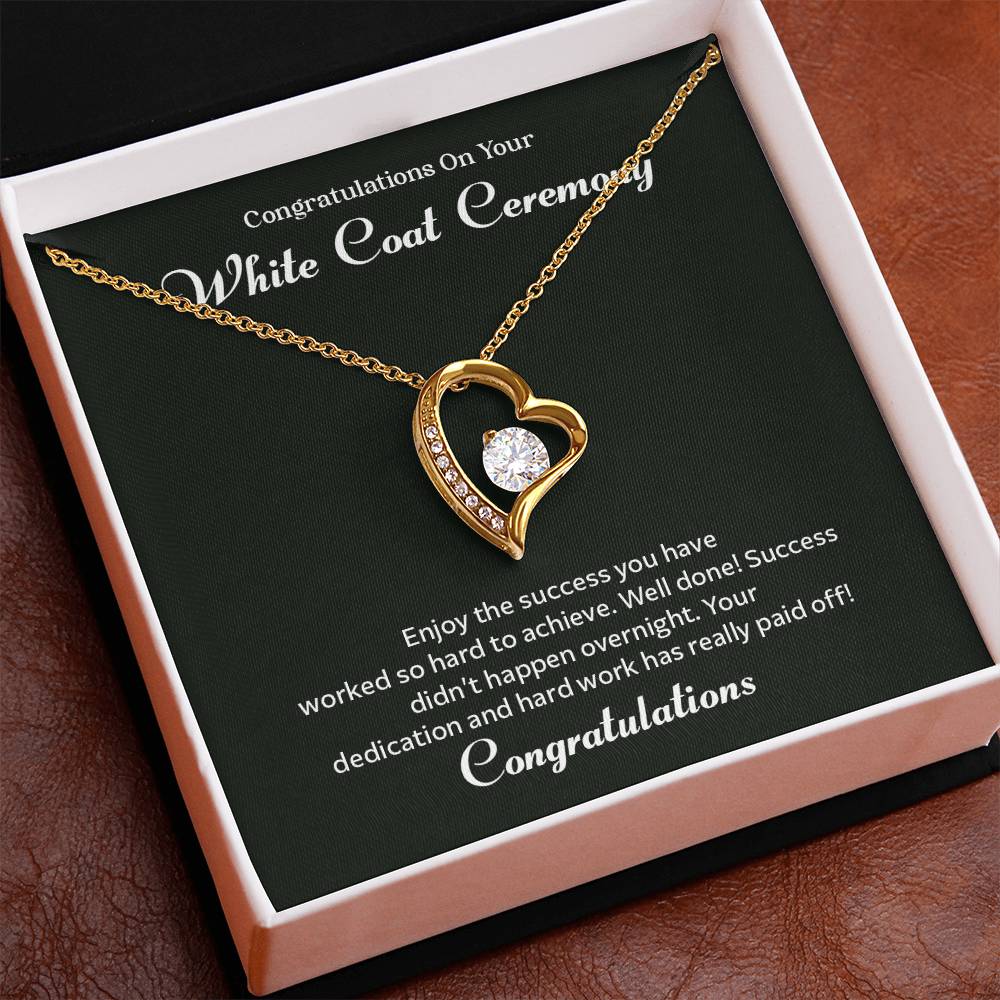 Congratulations On Your White Coat Ceremony Congratulations Necklace Inspirational Jewelry Gift Meaningful Gift For Graduates Proud Of Your Journey Necklace Celebrate Your Success Necklace Emotional Connection Necklace Jewelry For Inspiring Confidence