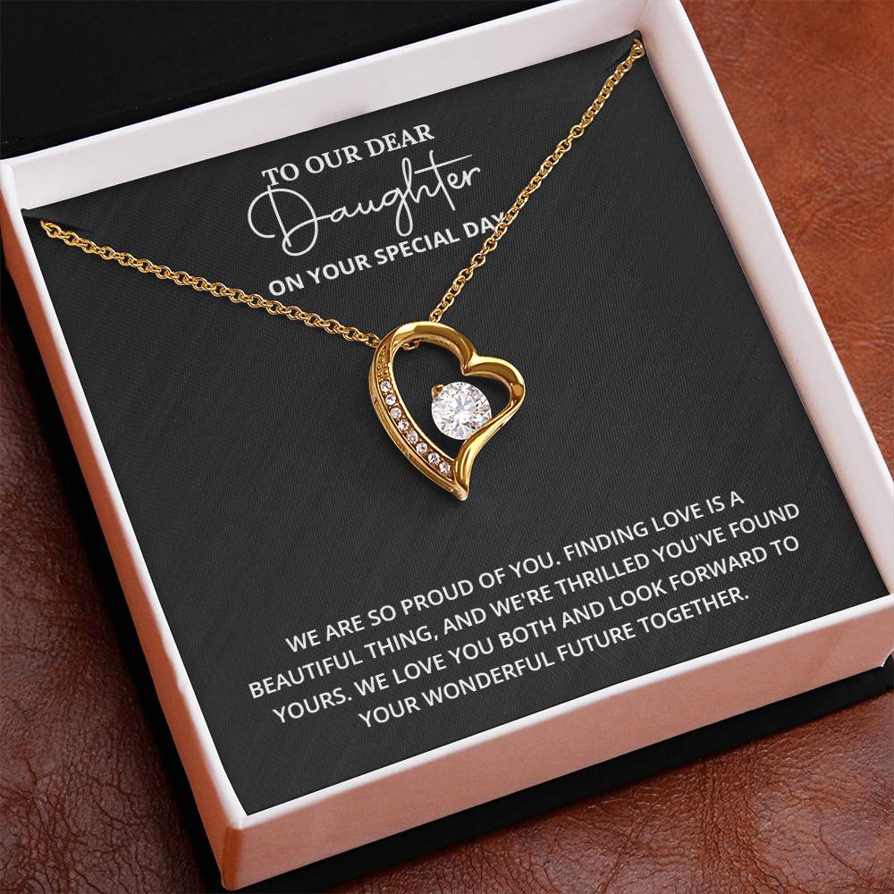 To Our Dear Daughter Daughter Engagement Necklace Engagement Gift For Daughter Sentimental Gift For Daughter’s Engagement Jewelry Gift For Daughter’s Engagement Daughter’s Special Day Necklace Meaningful Gift For Daughter’s Engagement