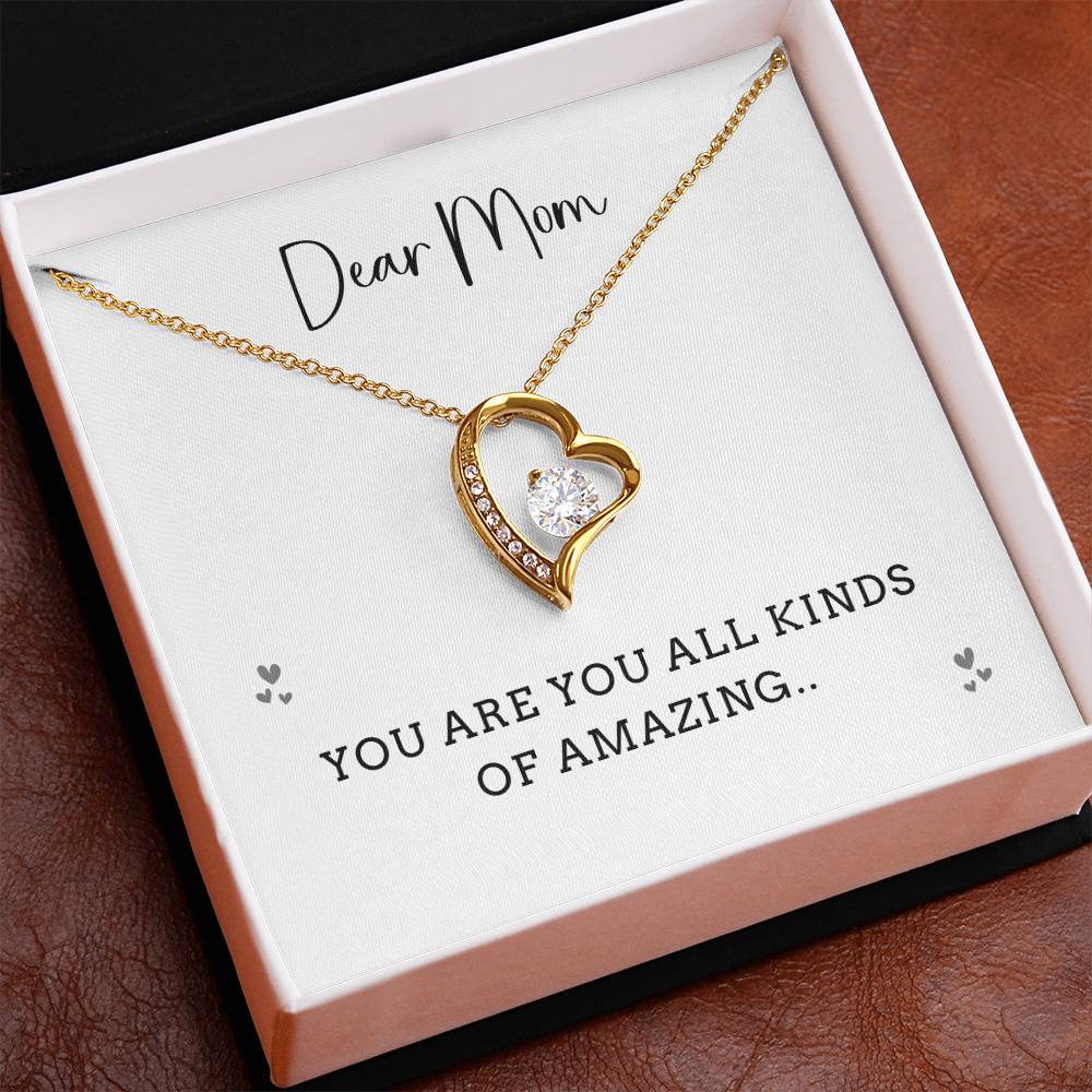 Dear Mom, Amazing Mom Necklace Gift Best Necklace Gift For Mom Inspirational Necklace Gift Thoughtful Necklace Gift Best Mother’s Day Necklace Gift Amazing Mom Celebration Necklace Gift Thoughtful Gift Necklace For Mothers