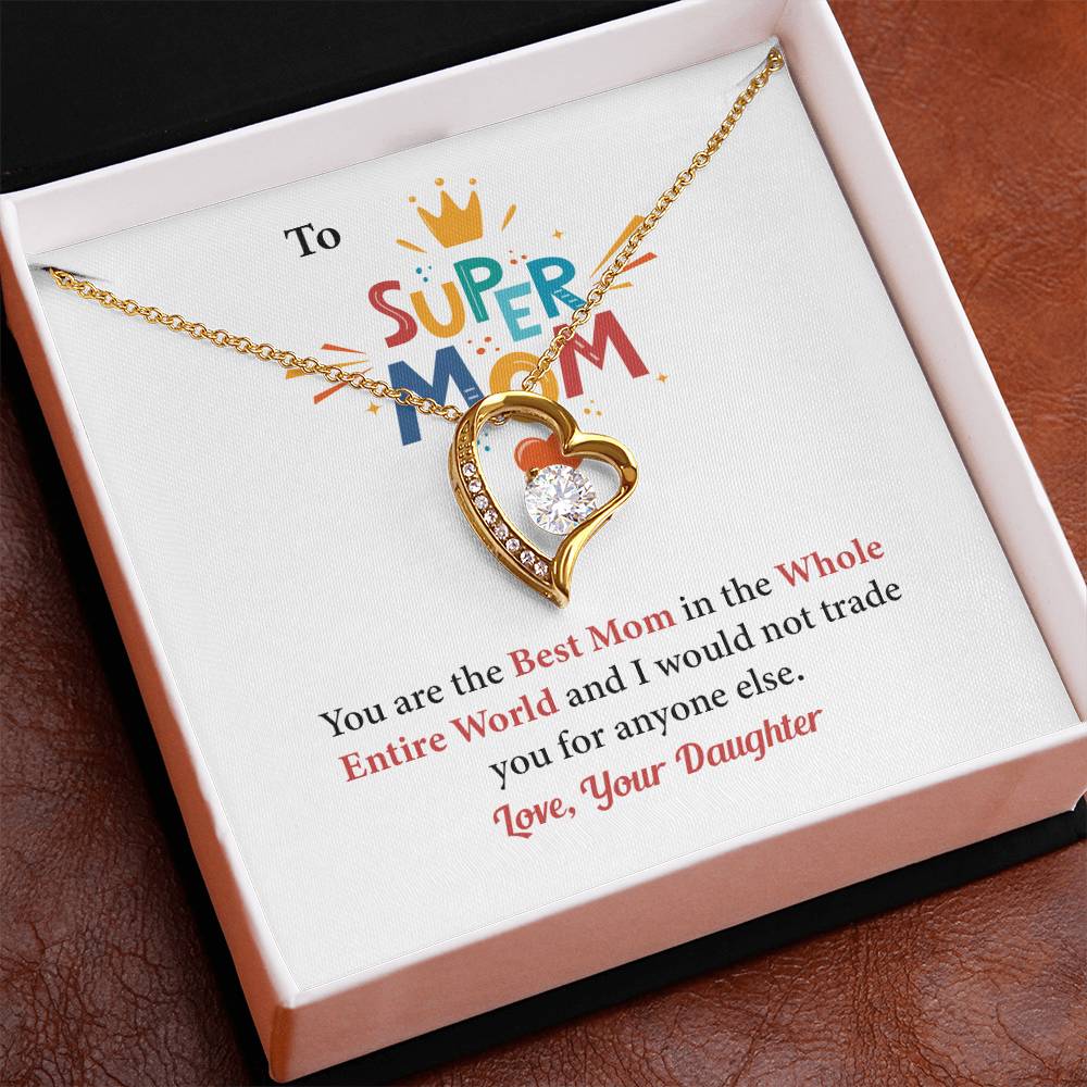 To Super Mom Thoughtful Gift For A Loving Mom Elegant Jewelry Sentimental Pendant Beautiful Necklace For A Special Connection Loving Pendant Special Necklace Thank You Pendant For A Super Mom Sentimental Jewelry