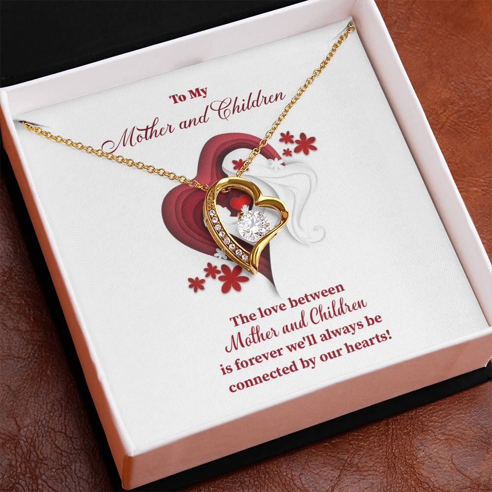 Mother and Children Necklace – Heart Connection Gift
