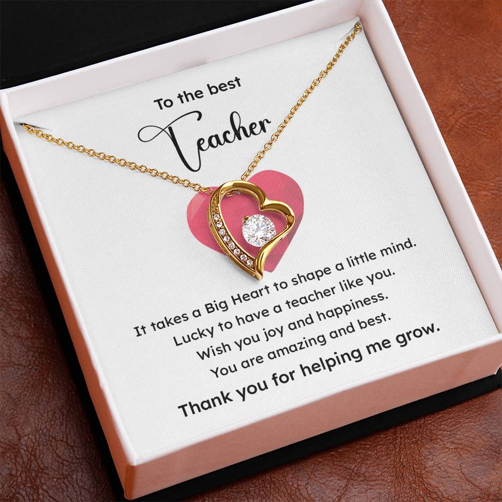 To The Best Teacher Best Teacher Gift Teacher Appreciation Necklace Lucky To Have You Necklace Unique Gift For A Great Teacher Emotional Connection Necklace Supportive Gift For Teachers You Are The Best Necklace