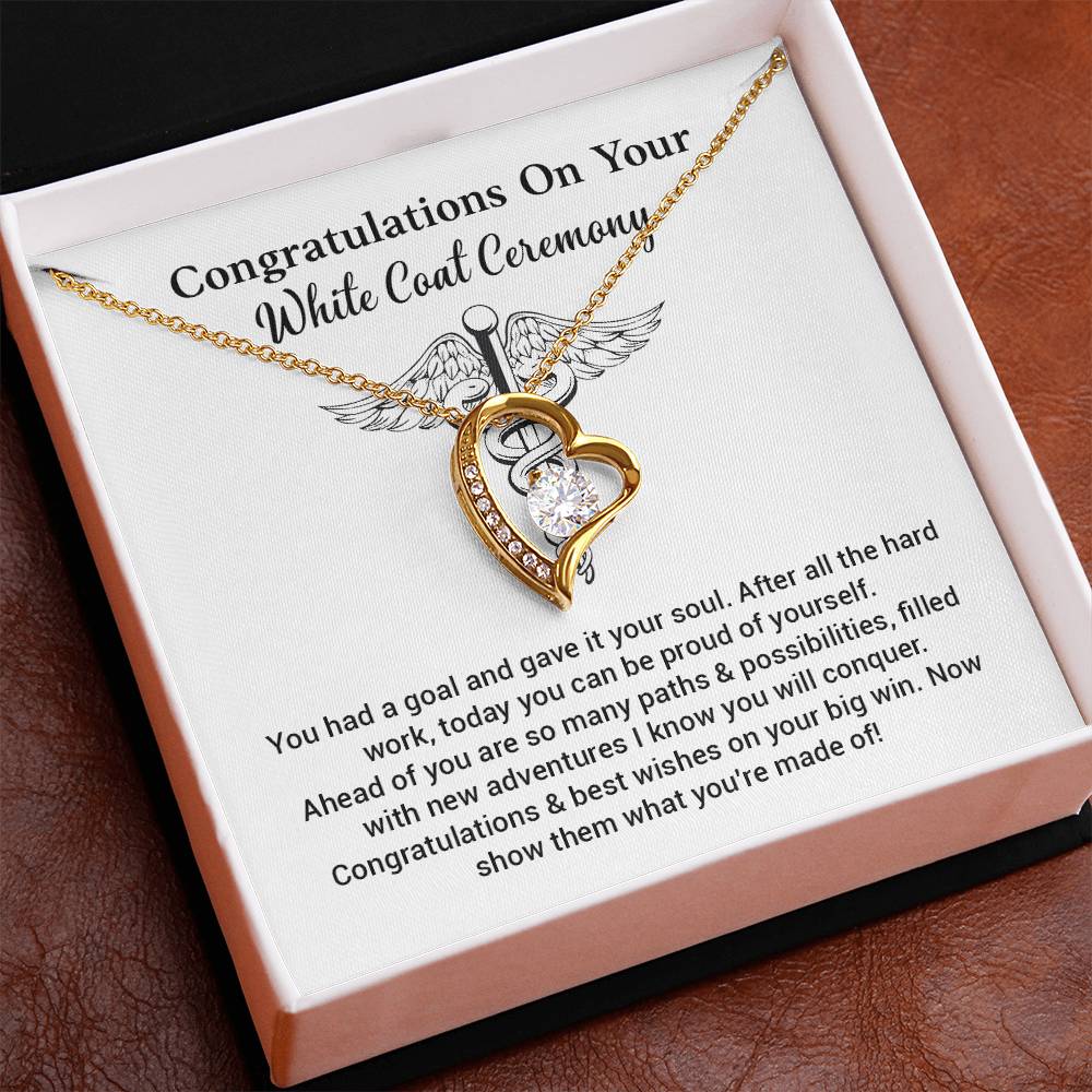 Congratulations On Your White Coat Ceremony Congratulations Necklace Inspirational Jewelry Gift Meaningful Gift For Graduates New Adventures Necklace Motivational Jewelry Personal Growth Jewelry Best Wishes Necklace